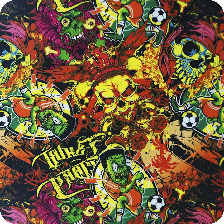 HLC-076 hydroprint film water transfer printing flames and skulls measures: width: 50cm. Length: 100cm