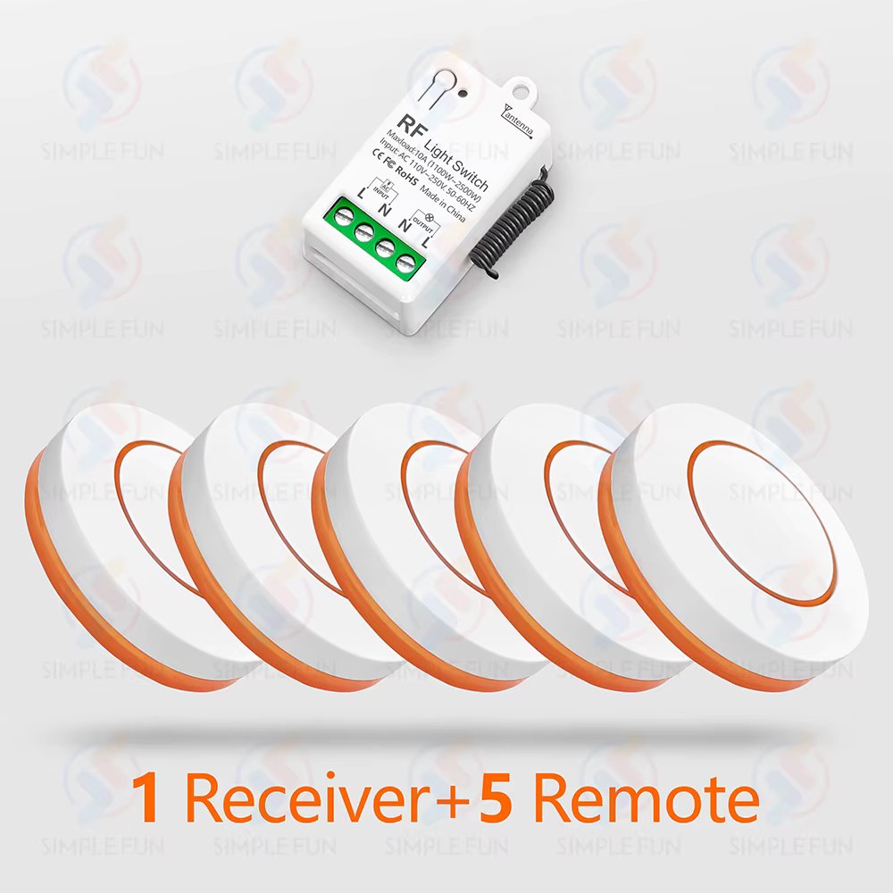 1 Receiver 5 Remote