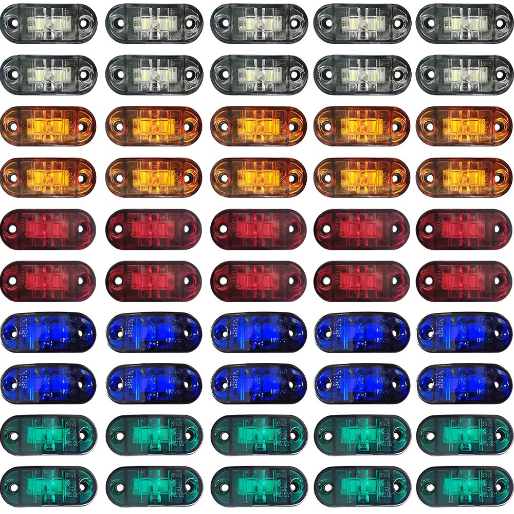 10PCS Warning Light LED Trailer Camion 12V 24V LED Side Marker Truck Accesorios Parking Lights for Volvo for man tgx