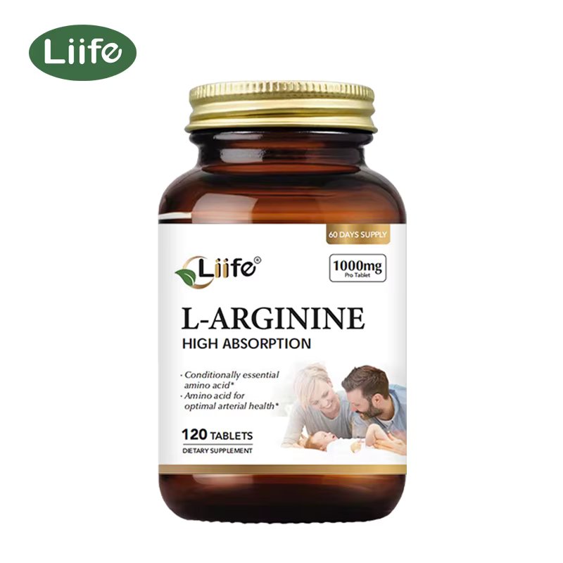 Liife L-Arginine Supplements,1000 Mg 120 Tablets,Nitric Oxide,Amino Acid,Arterial Health,Boosts Energy and Endurance,Made in USA