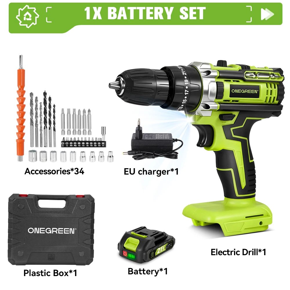 1 Battery-34PCS