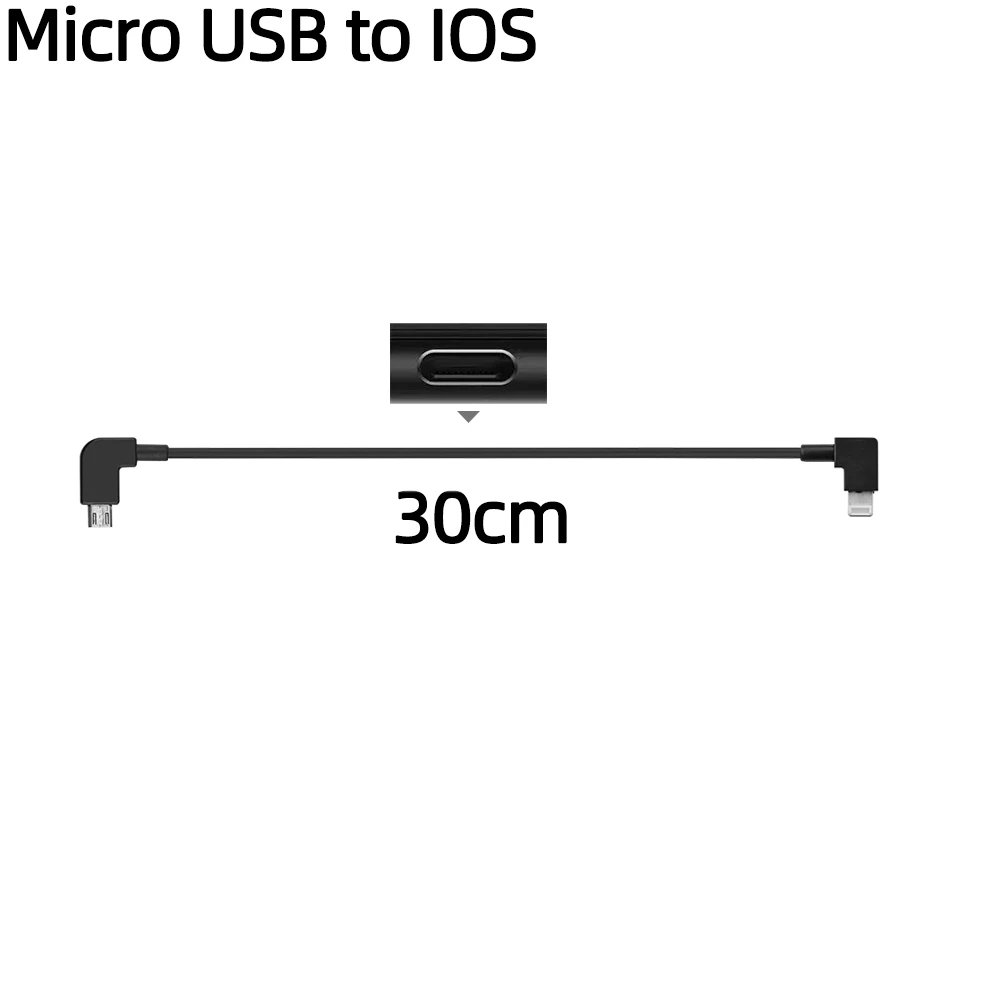 30cm OTG Data Cable for DJI Mavic Pro/2 Zoom Pro/Mini/SE Spark Drone Connector Tablet Phone Micro-USB Wire Type-C Data Cable