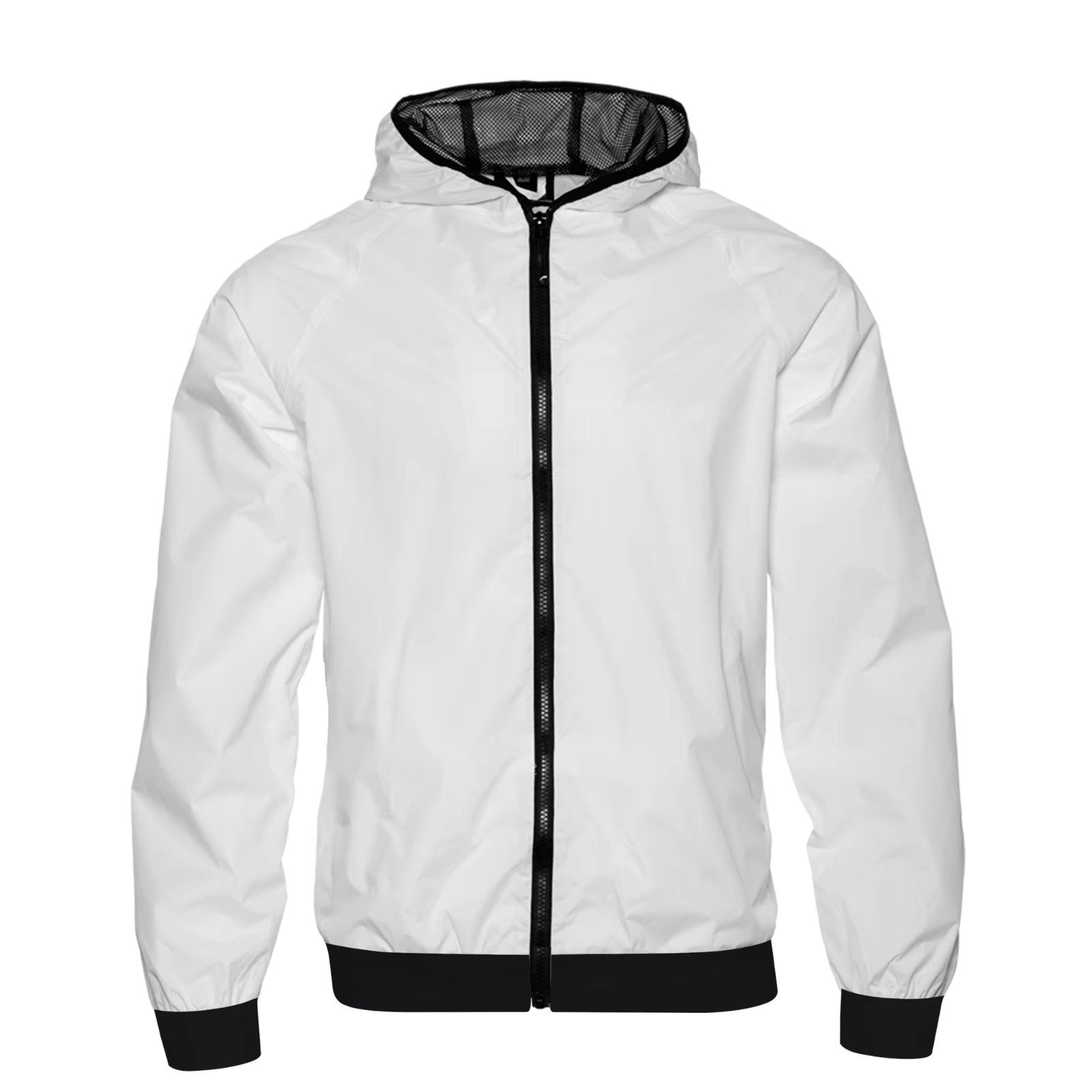 Unisex Windcut Jacket with Zipper and Lightweight Comfortable Hood from P to GG