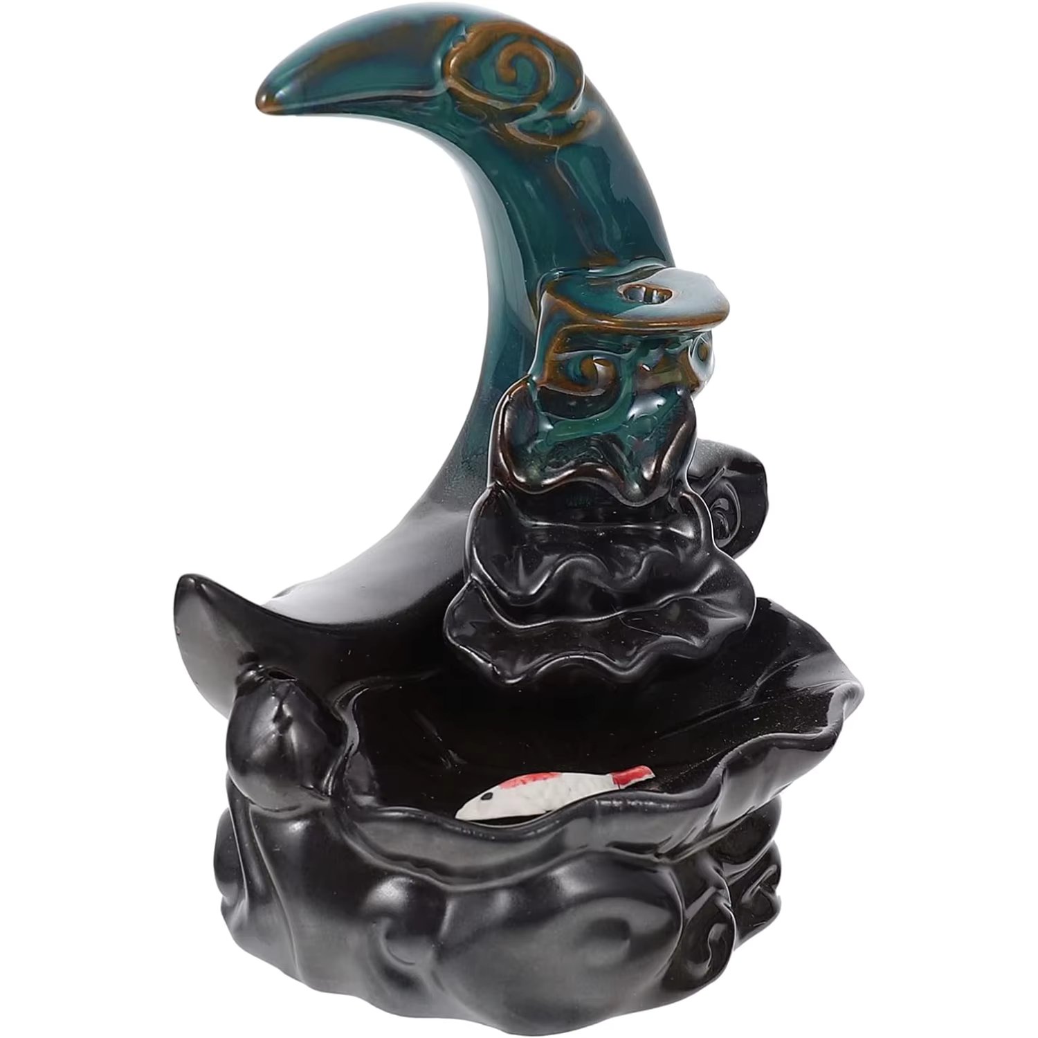 1pc Moonlight  Burner Moon Shaped Censer  Burner Ornament Aromatherapy Furnace Decor  Adornment  Stove  Holder  Furnace Ceramic