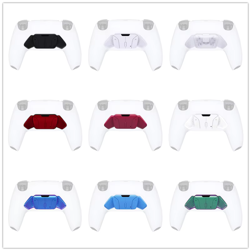 eXtremeRate Replacement Redesigned K1 K2 K3 K4 Back Buttons Housing Shell for ps5 Controller, RISE4 Remap Kit - 19 colors