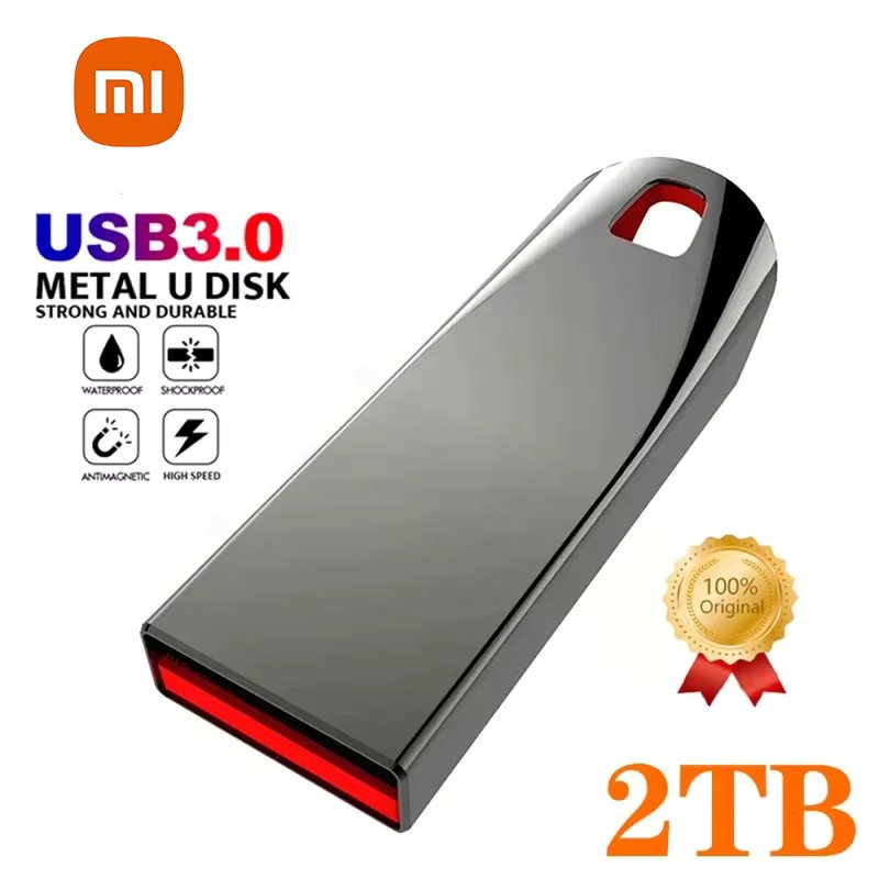 Xiaomi 2TB Metal Flash Drive Waterproof USB 3.0 High Speed Transfer Waterproof 1TB 512GB 256GB Portable Memoria Usb Flash Disk