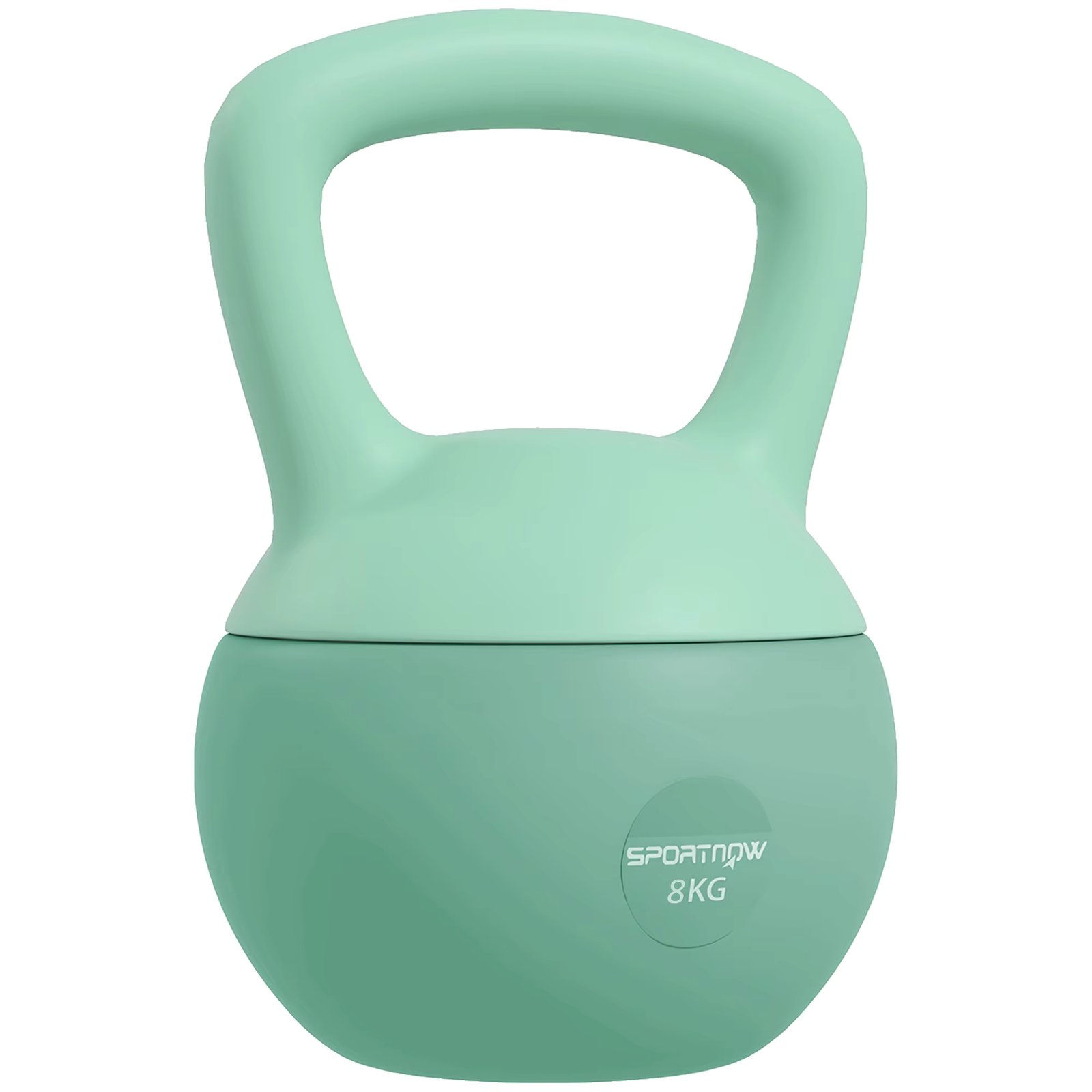 SPORTNOW Russian Weighs 8 kg Metal Sand Filling Kettlebell and Anti-slip Handle for Bodybuilding Training at Home Gym Green