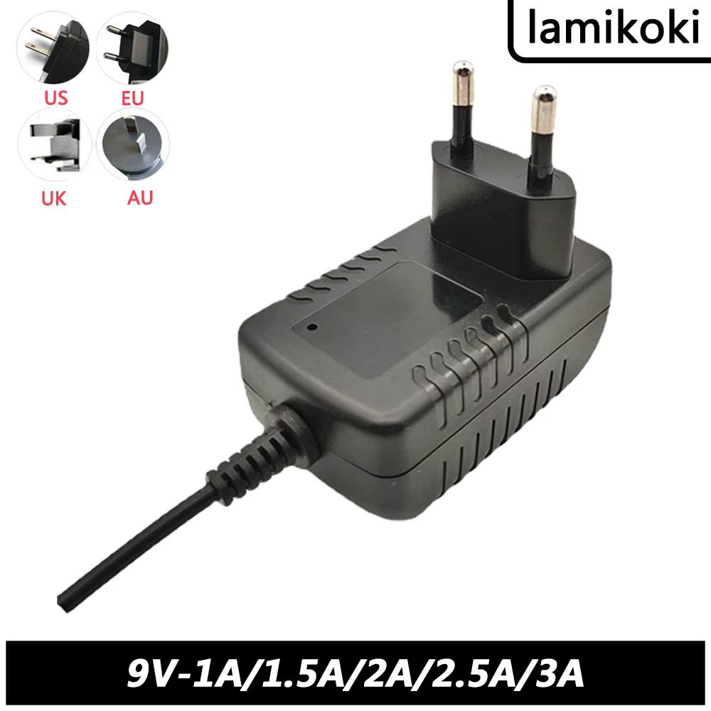9V 3A Power Adapter 9V 1A 1.5A 2A 2.5A 3A Switching Power Supply DC Voltage Regulator Universal Power Charger