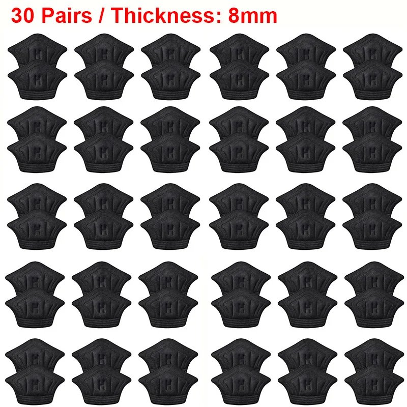 30pairs-Black-8mm