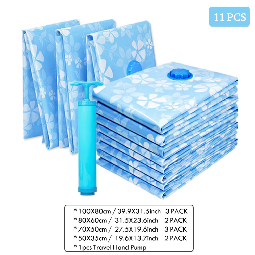 Thickened Vacuum Storage Bag For Cloth Compressed Bags with Hand Pump Reusable Blanket Clothes Quilt Organizer Travel