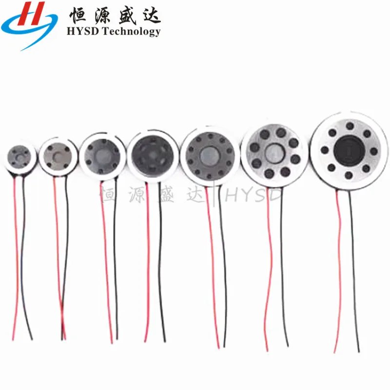 2Pcs Round 8 Ohm 1W Speaker 10MM/13MM/15MM/16MM/18MM/20MM/23MM/25MM/26MM/30MM Loud Speakers Mobile Phone Small Loudspeaker Audio