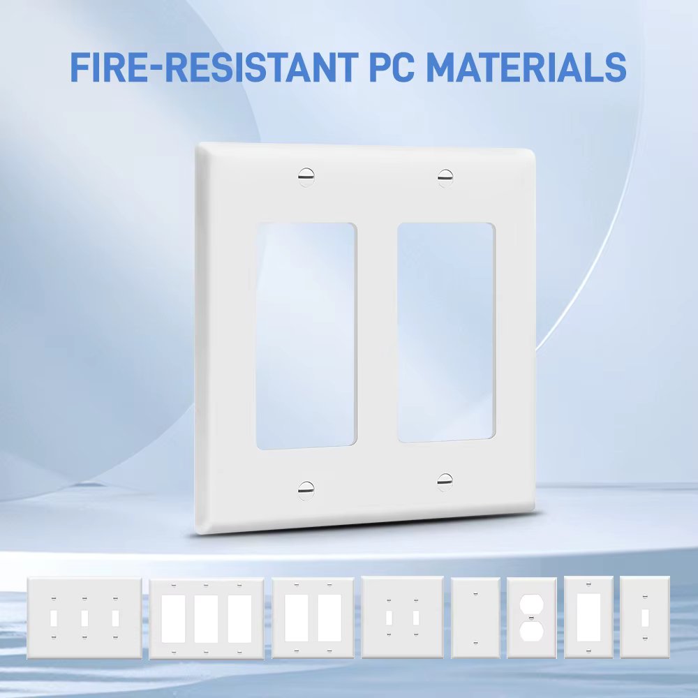 1pc Wall Panel Light Switch Cover, Various Styles, Pure White, Wall Panel Light Switch Socket Cover,Sturdy and Durable