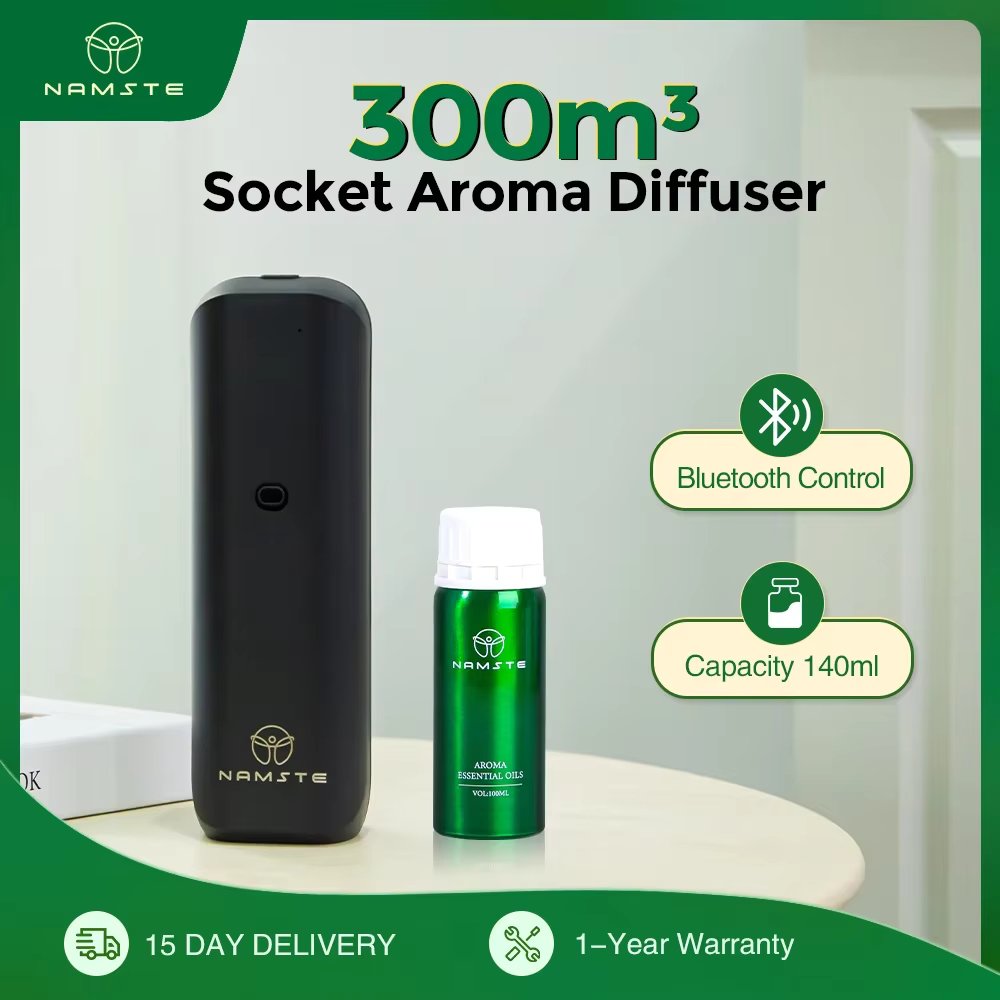 NAMSTE 300m³ Bluetooth Wall Hanging Aroma Diffuser Air Freshener Home Flavoring Smell Distributor Easy To Carry For Home Hotels