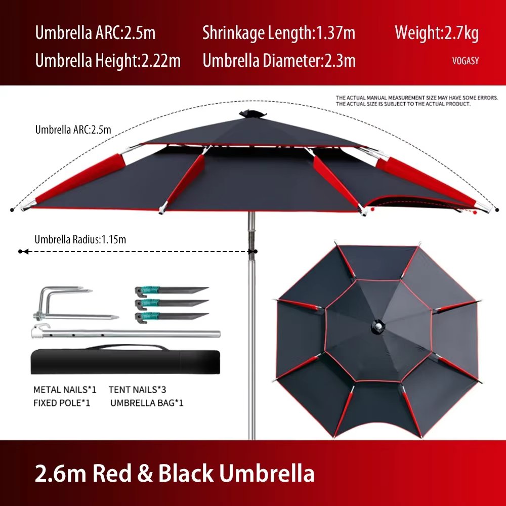 black - red 2.6m