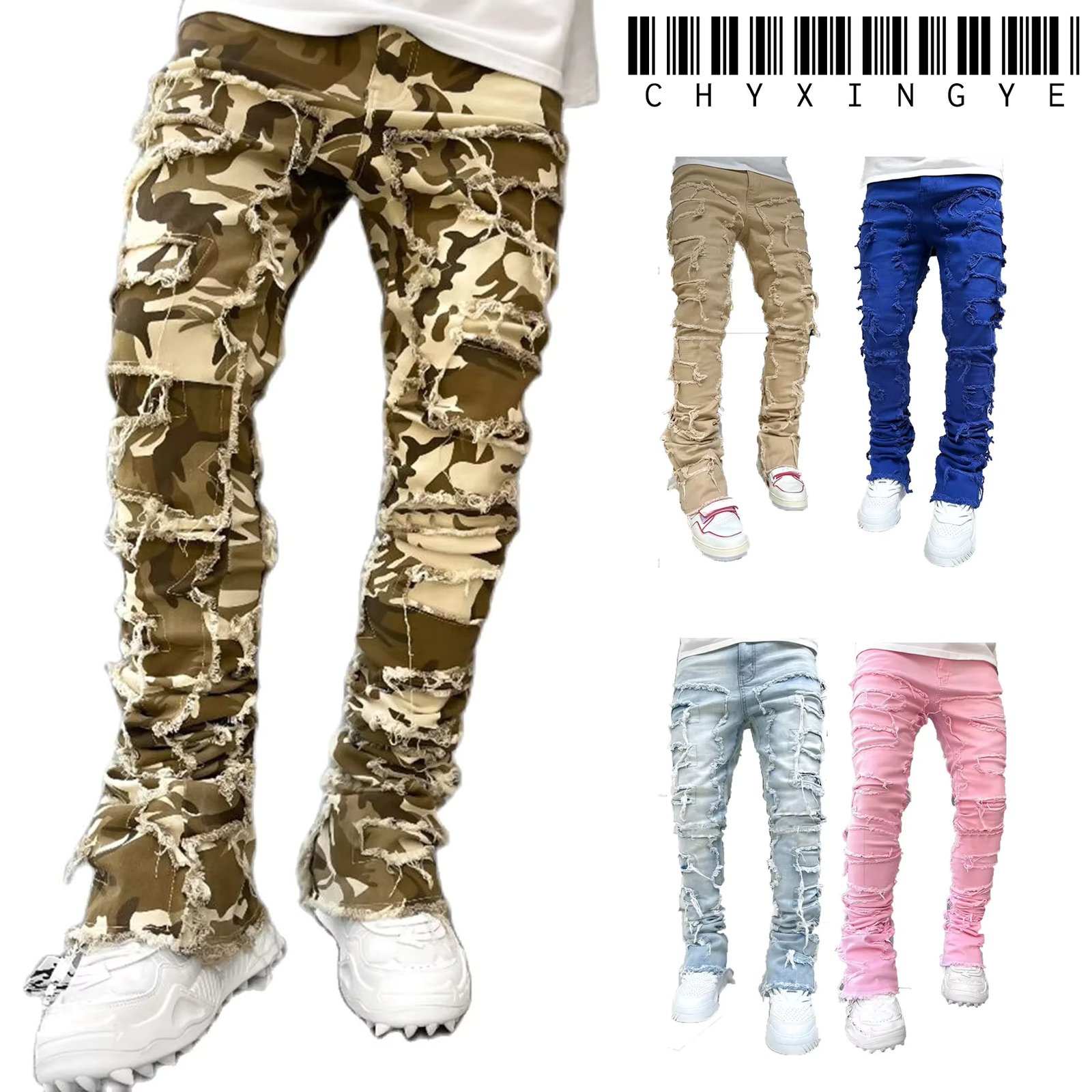 2023 Y2K Streetwear Camouflage Baggy Tracksuit Cargo Pants Men Clothing Sweatpants Male Joggers Casual Long Trousers Moda Hombre