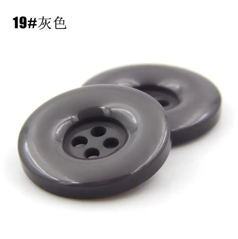 4 Holes Black White Grey Round Resin Buttons 15mm 18mm 20mm 23mm 25mm 28mm 30mm 34mm 38mm Sewing Scrapbooking DIY Accessories