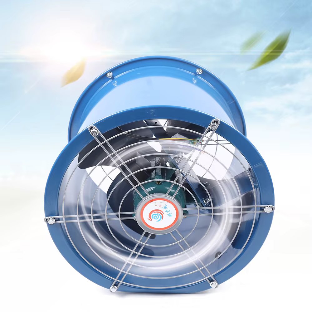 110V 2000m³/H axial Pipe Fan Cylinder pipe fan 10'' 1420r/min