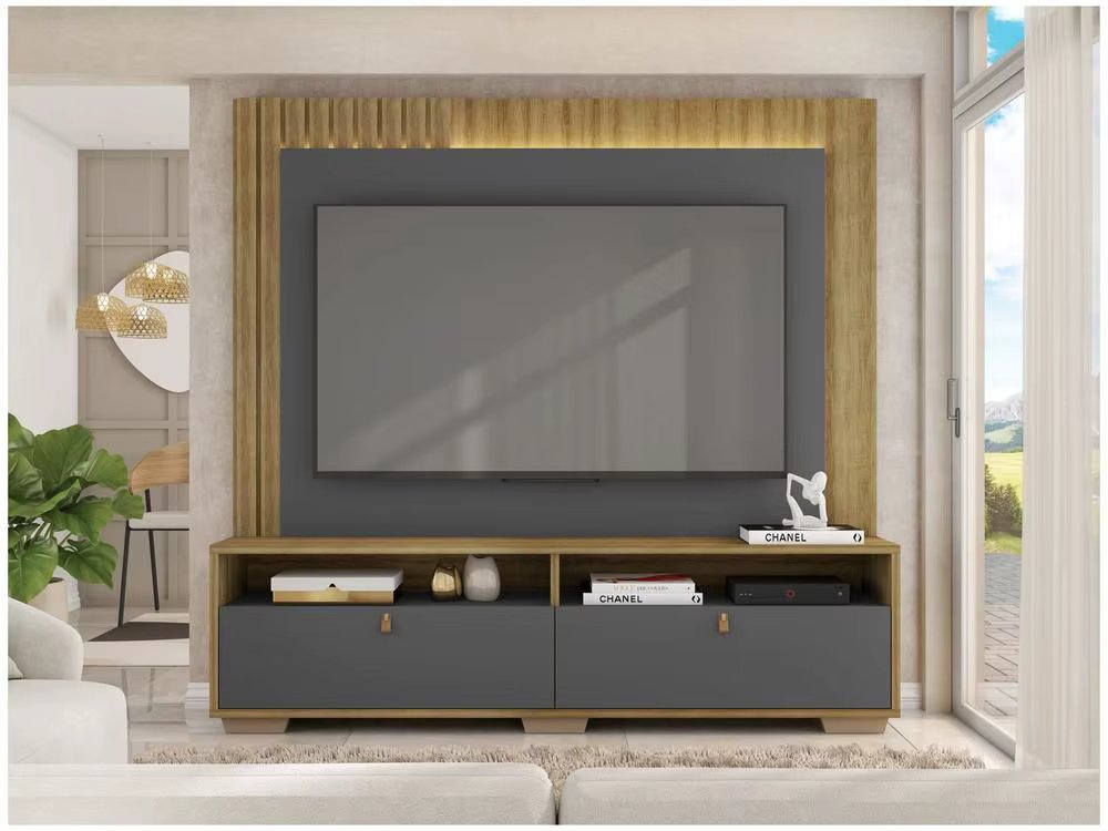 Home Bookcase for TV 70 "2 Doors Caemmun Fox 2.0