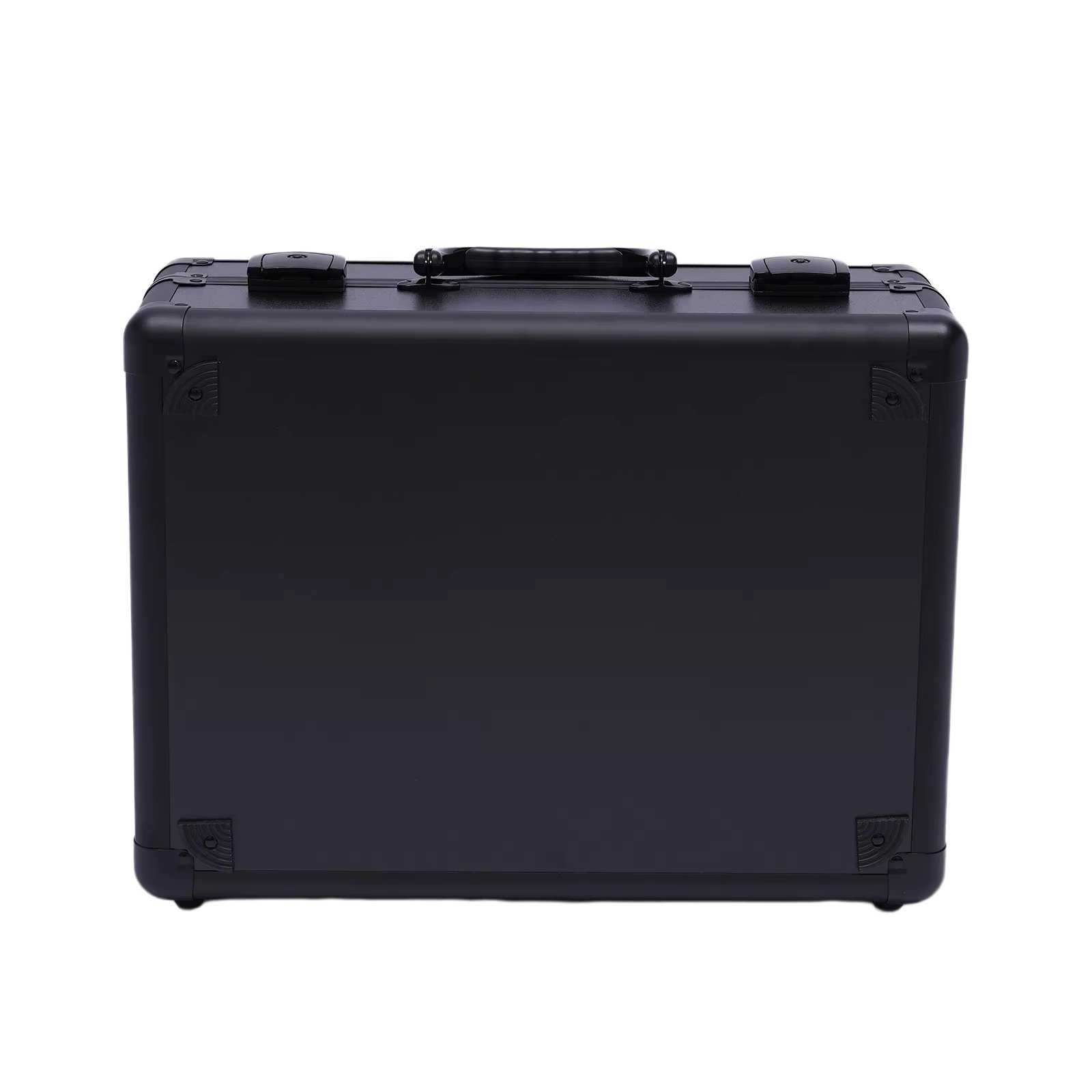 Black Portable LED Lighted Makeup Train Case with Adjustable Vanity Mirror - Large Capacity Cosmetic Organizer