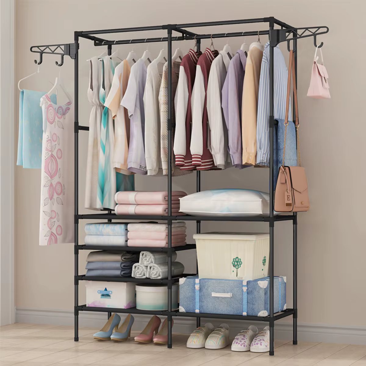 Rack Shoe Rack Arara Guarda Clothes Portable Arara Multifunctional Shoe Multipurpose Large Dismountable Organizer