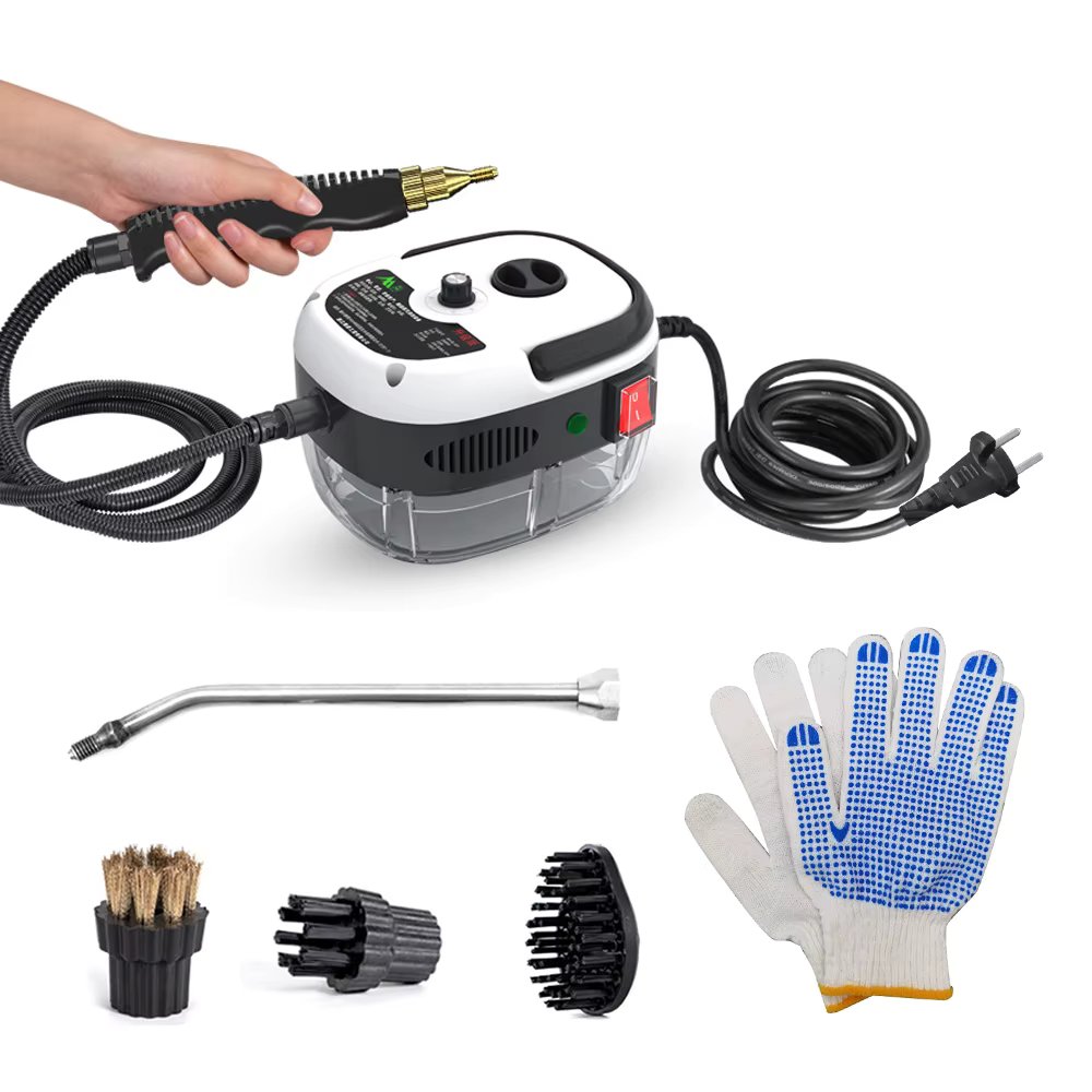 1500W Steam Cleaner for Home Steamer, Steam High Pressure Cleaner, Air Conditioner Cleaning Machine with Brush Head for Kitchen