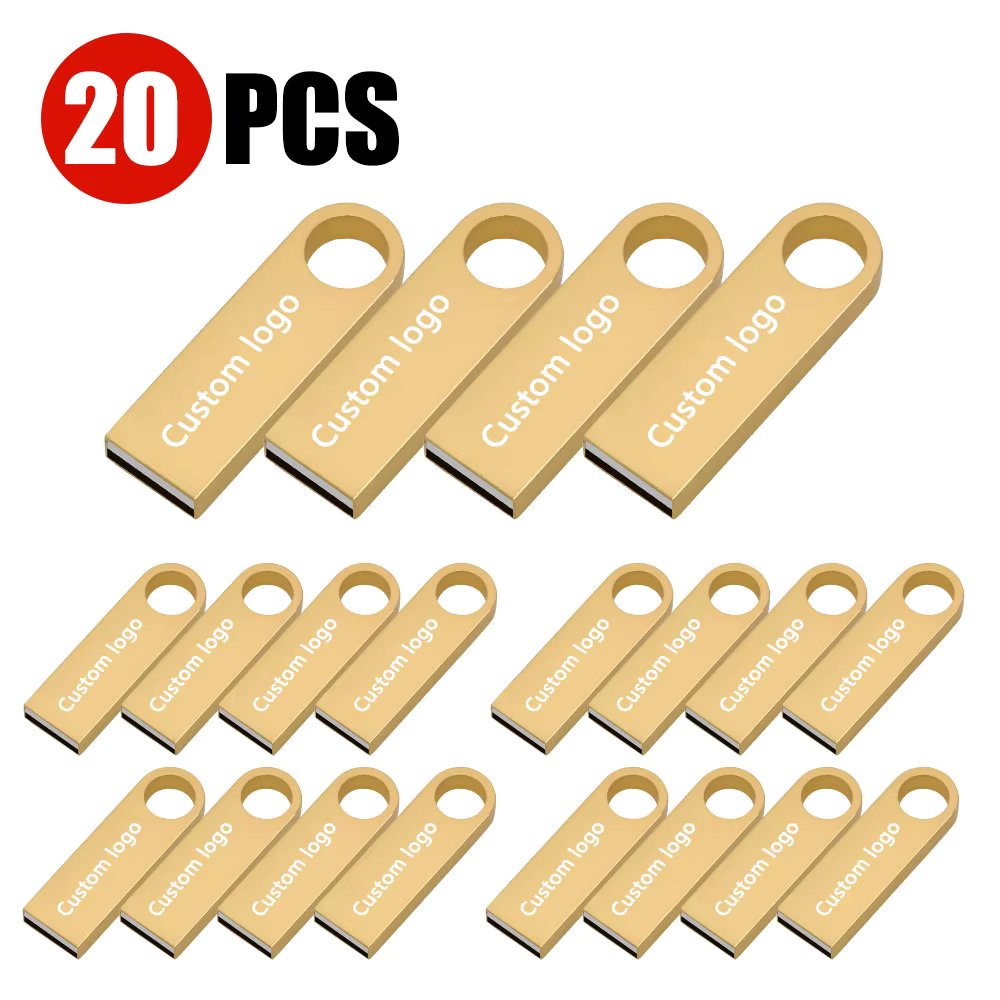 20Pcs Pen Drive 4GB USB Creative Key USB 2.0 Usb Flash Drives Pendrive 8GB 16GB 32G 64GB Memory Stick Gifts Custom Logo U Disk