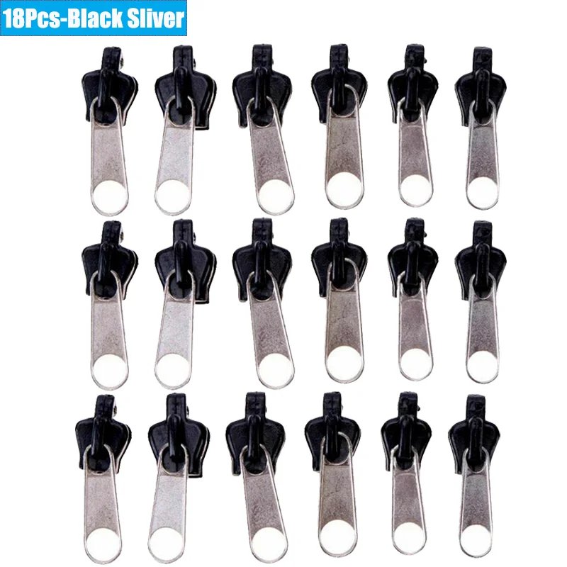 18pcs black sliver