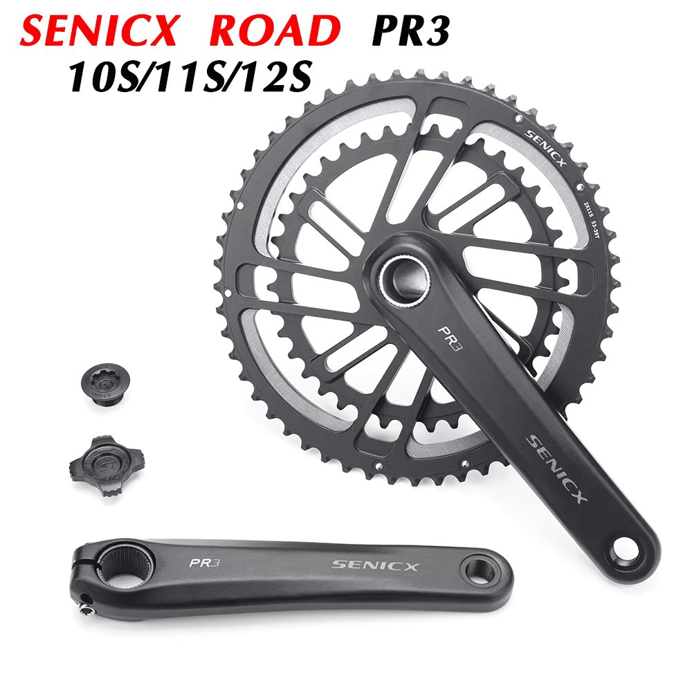 SENICX Road Bike 2x10 /11/12 Speed Crank Chainring WHEEL 50-34T 53-39T 36-52T 30-46T Double Chainring  Road  Bicycle Crankset