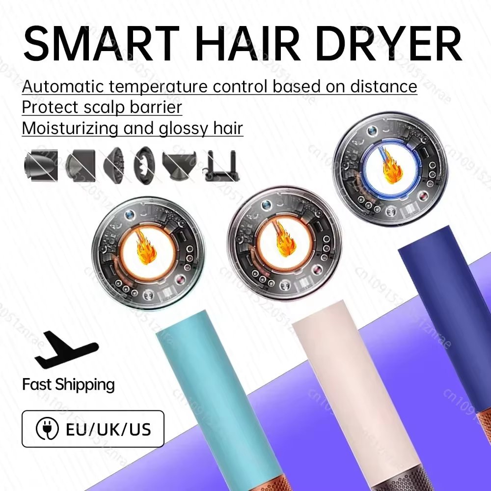 Professional Leafless Hair Dryer Powerful Strong Wind Hair Machine Hair Styler Negative Ion Fast Drying Powerful Blow Dryer