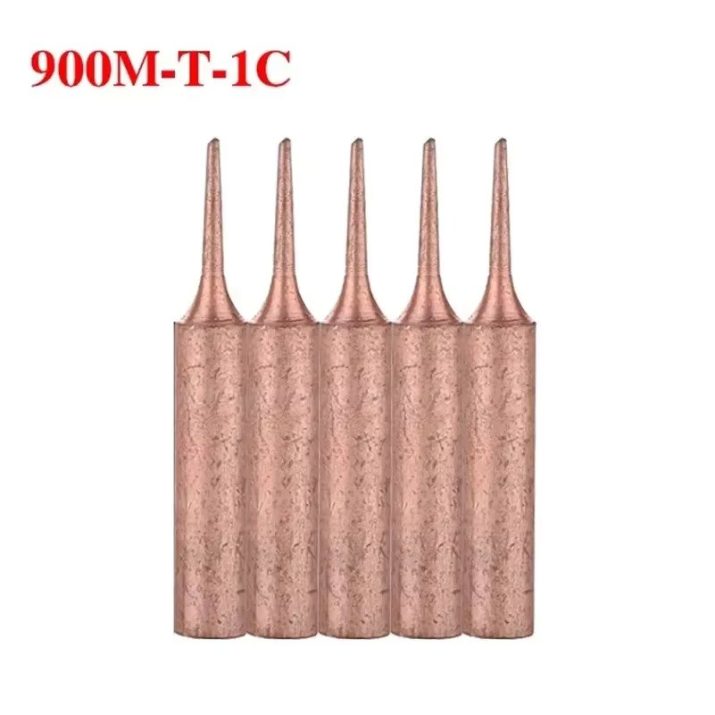 5pcs 900M-T Soldering Iron Tip Copper Leadfree Weding Head Solderig Station Tools For Electric Welding Equipment