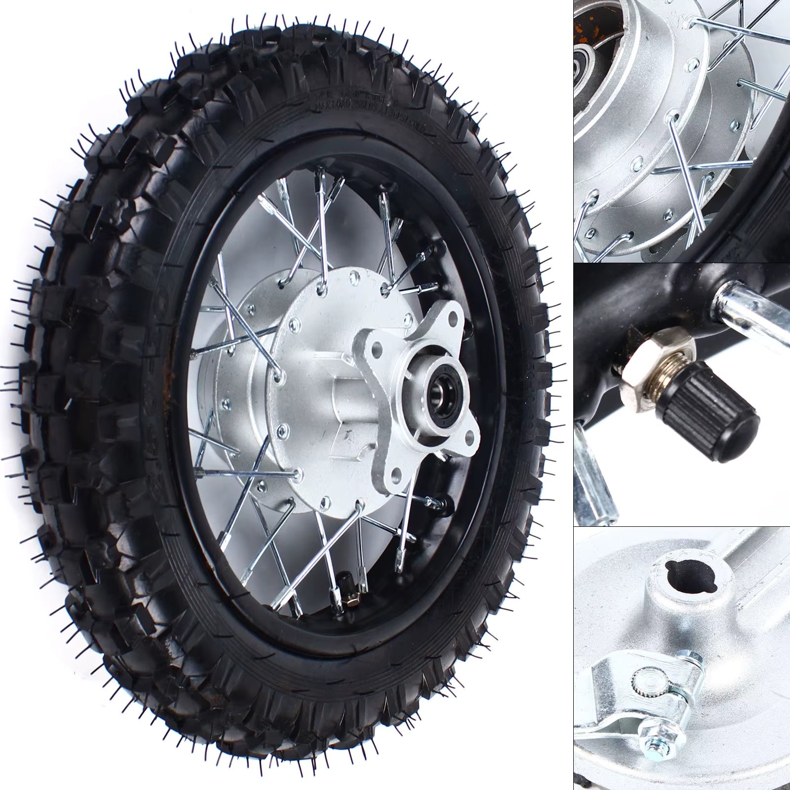 10" Rear Wheel Rim Tire Assembly For 50cc 70cc 90cc 110cc  Dirt Pit Bike  CRF50 DRZ70 PW50 TTR50