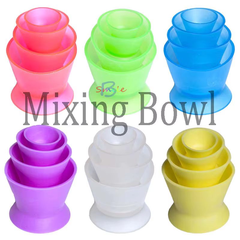 4pcs/pack high quality Dental Silicone Mixing Bowl Cup dental Nonstick silicone mixing bowls Dental acrylics Rubber Mixing Bowl