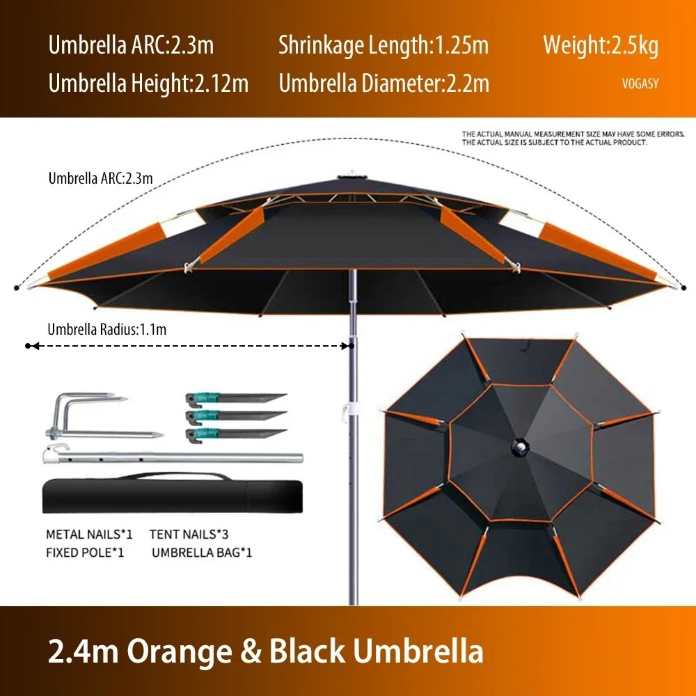 black - orange 2.4m