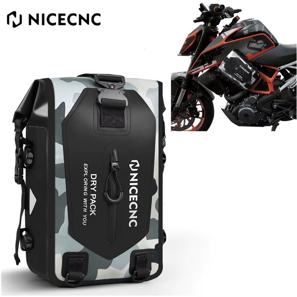 NICECNC Motorcycle Side Frame Bag Waterproof Tool Placement Saddlebag Multi-Pocket Motorbike Crash Bar Bag for BMW R1200GS R1250