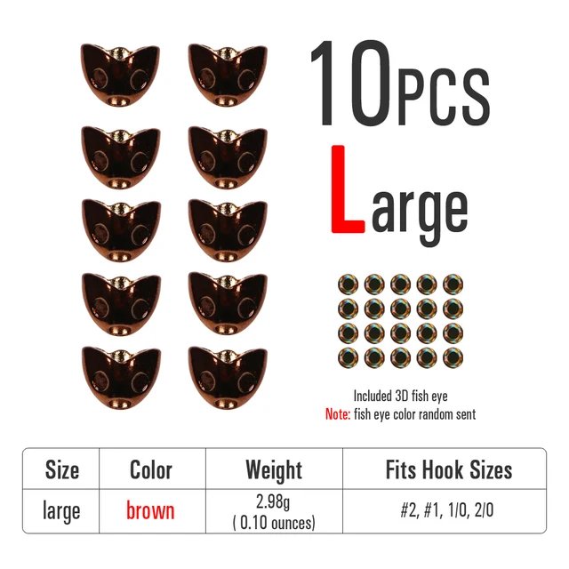 10pcs brown L