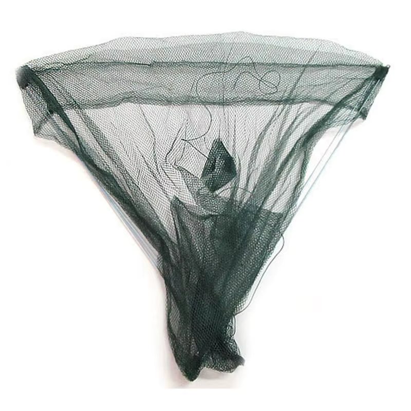 Folding Fishing Net Nylon Shrimp Folding Bait Net Fishing Cage Fishnet Outdoor Fishing Tools 60x60cm Wholesale Fish Basket Trap
