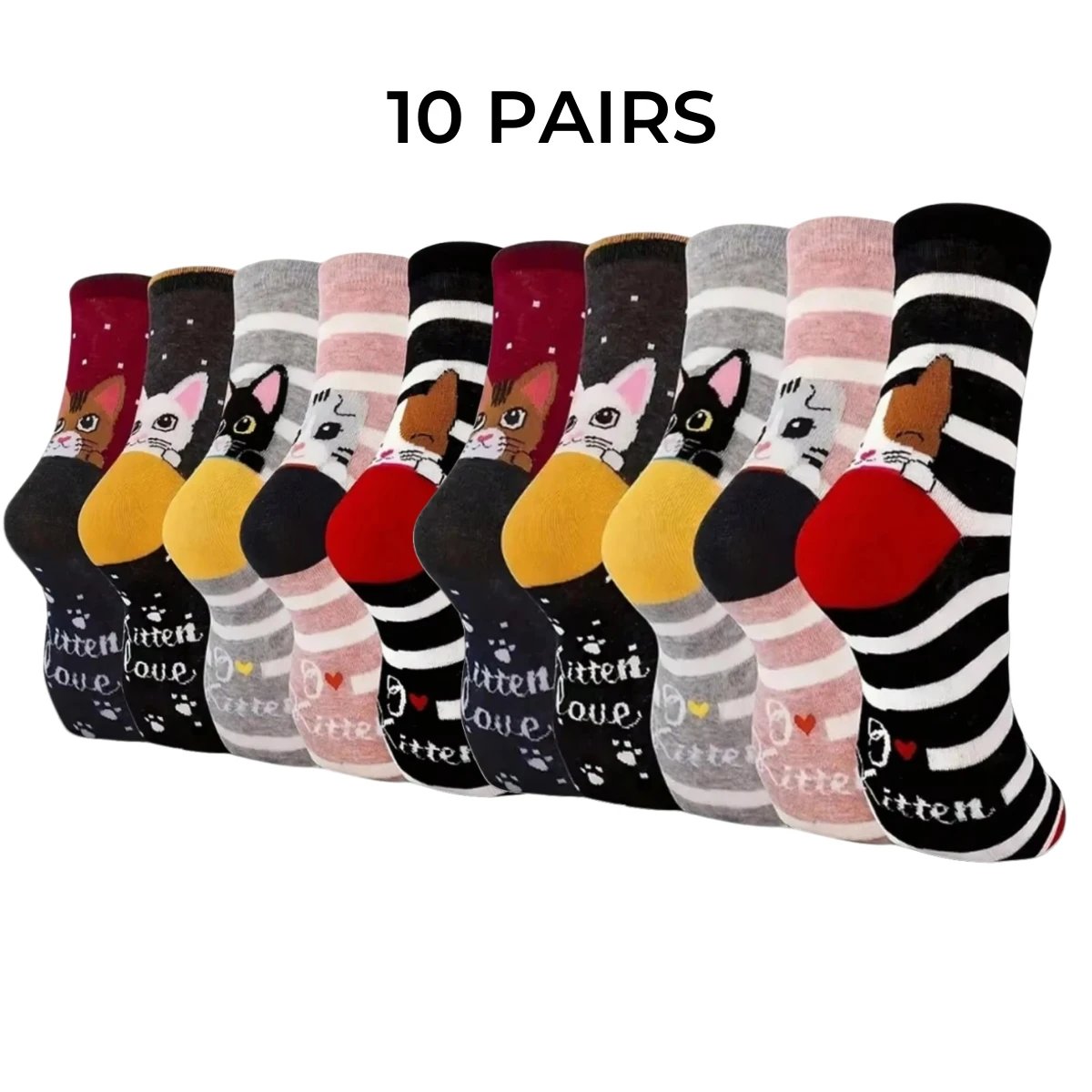 10 Pairs Multicolour