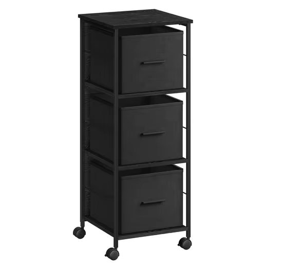 VASAGLE file wardrobe roll container with 2/3 drawers print stand for A4 letter format