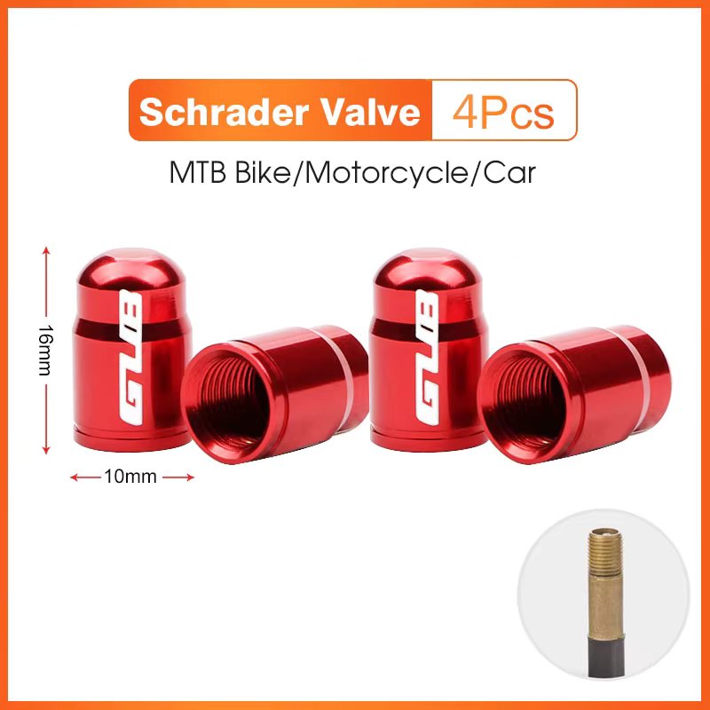 4pcs Red-Schrader
