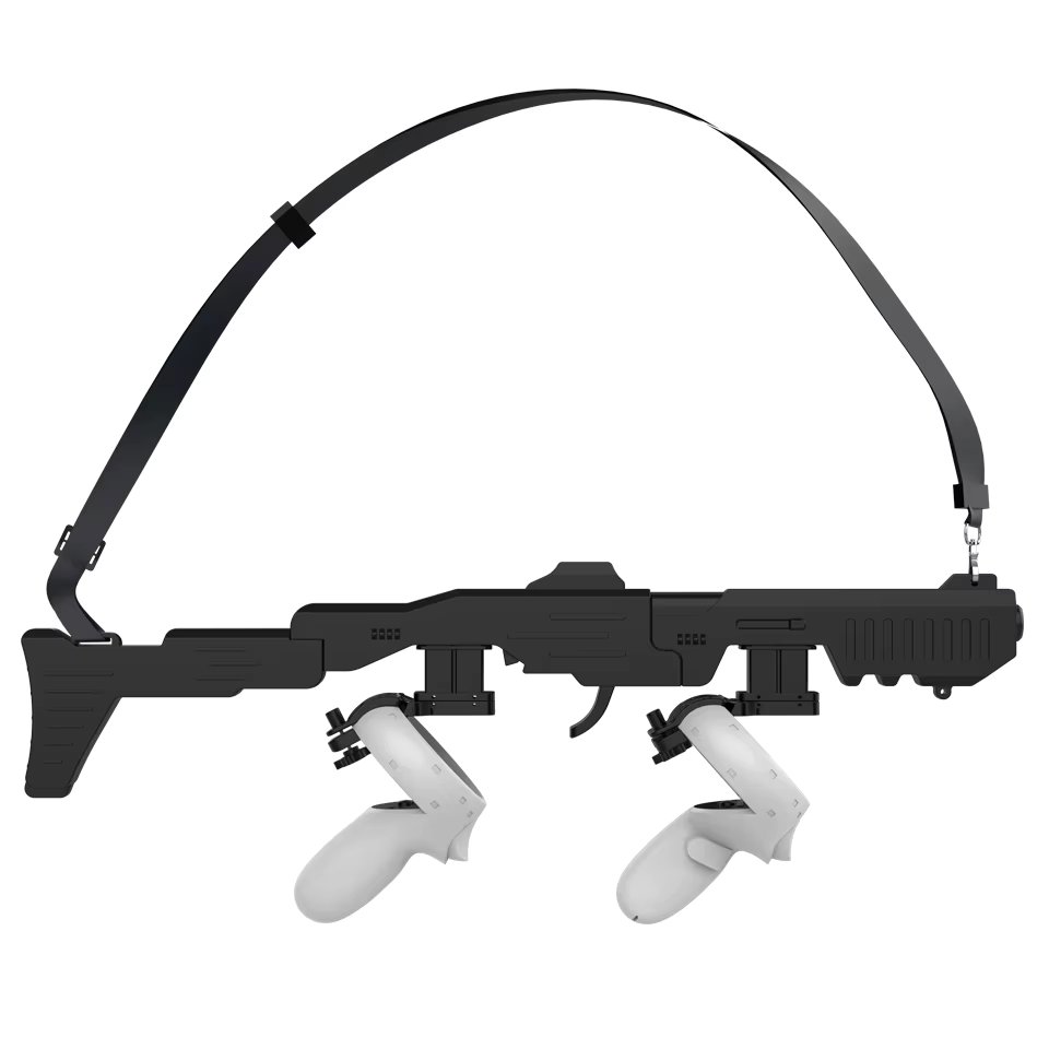 Upgraded VR Accessories Shooting Game Rifle Gun Stock For Oculus Quest 2 Controller Handles Gift For Christmas/Birthday etc.