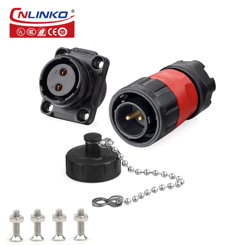CNLINKO M20 2/3/9 Pin Cable Electronic Wire to Board PBT Plastic Panel Mount 12V 5A-20A Waterproof IP68 Connector Automotive