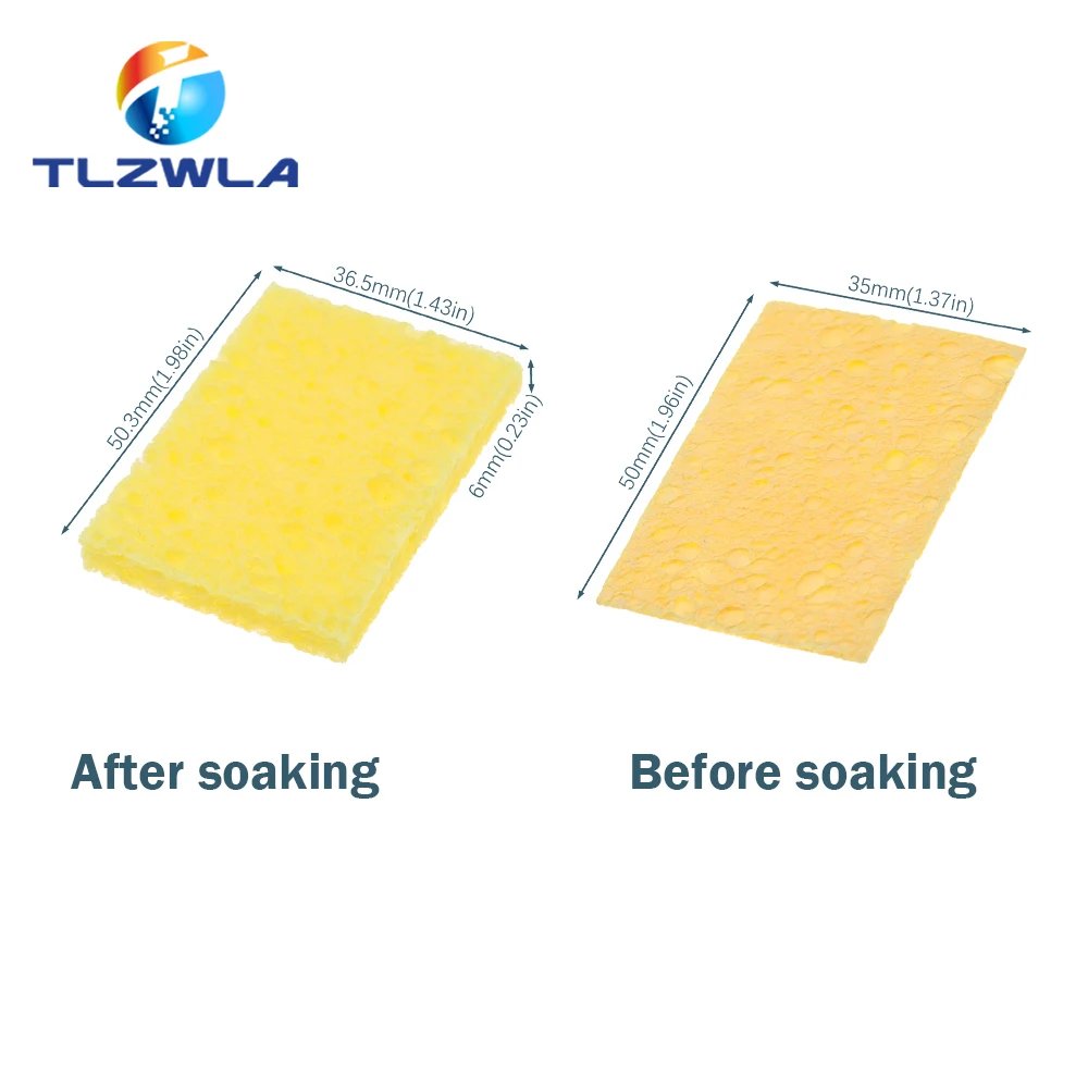 10PCS Yellow Cleaning Sponge Cleaner for Enduring Electric Welding Soldering Iron