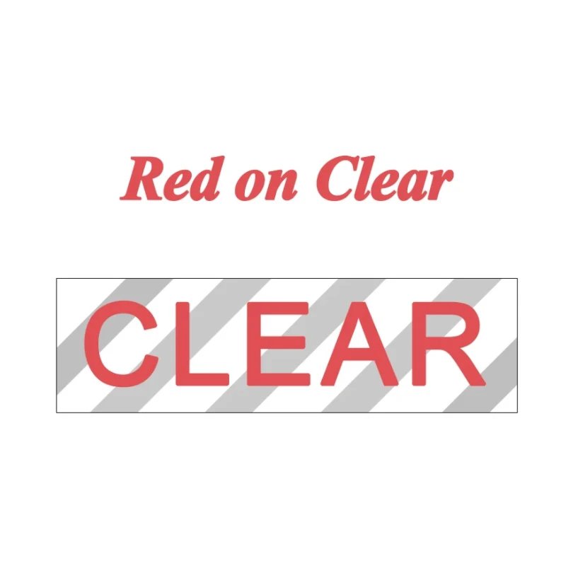Red on Clear