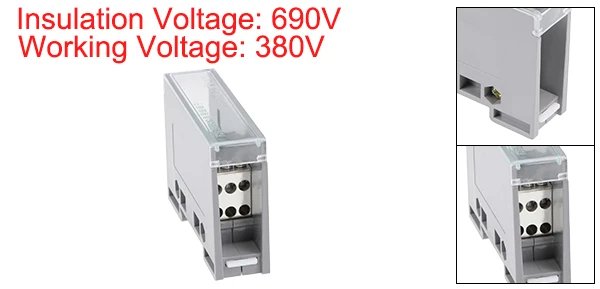 uxcell 1 In 4/6/9/12 Out DIN Rail Terminal Blocks Connectors Distribution Block for Swimming Pool Pumps and Gate Motors