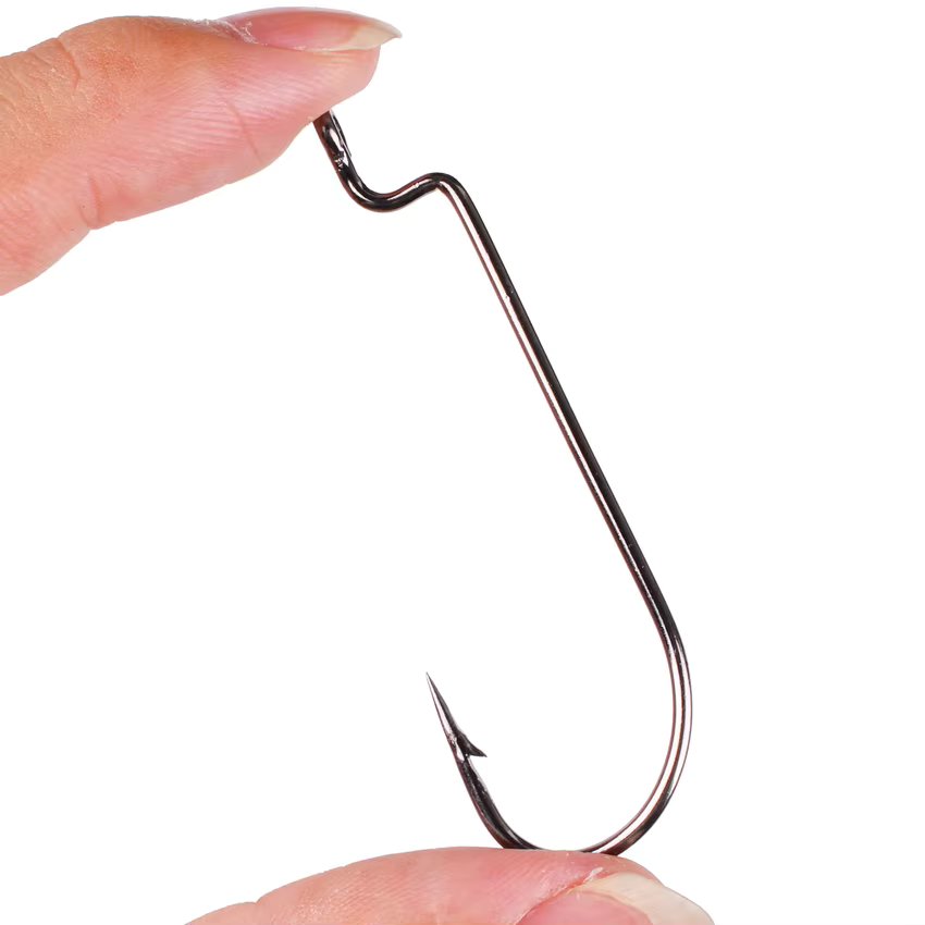 100pc/lot Fishing Hooks High Carbon Steel Narrow Crank Hook 1# 2# 4# 6# 1/0# 2/0# 3/0# 4/0# 5/0# Fishing Hook Soft Bait Worm