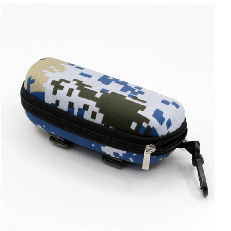 Fashion Camouflage Eyeglass Box Military Sunglasses Glasses Box EVA Eyeglasses Cases Mens Eyewear With Belt Clip Lens Container