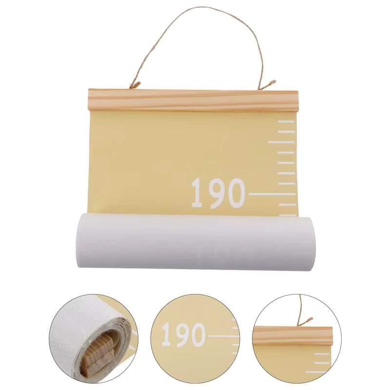 Nordic Style Oil Painting Canvas Cloth Hanging Decoration Kid Growth Height Chart Ruler Pendant Children Room Hanging Decoration