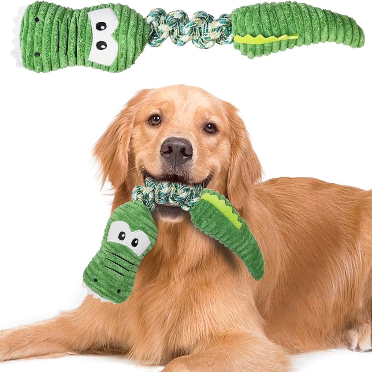 Dog Toy with Cotton Rope,Suitable for Medium to Large Dogs, Interactive Squeaky Dog Toys，Chew Toy  Plush Dog Toys， Stress Re