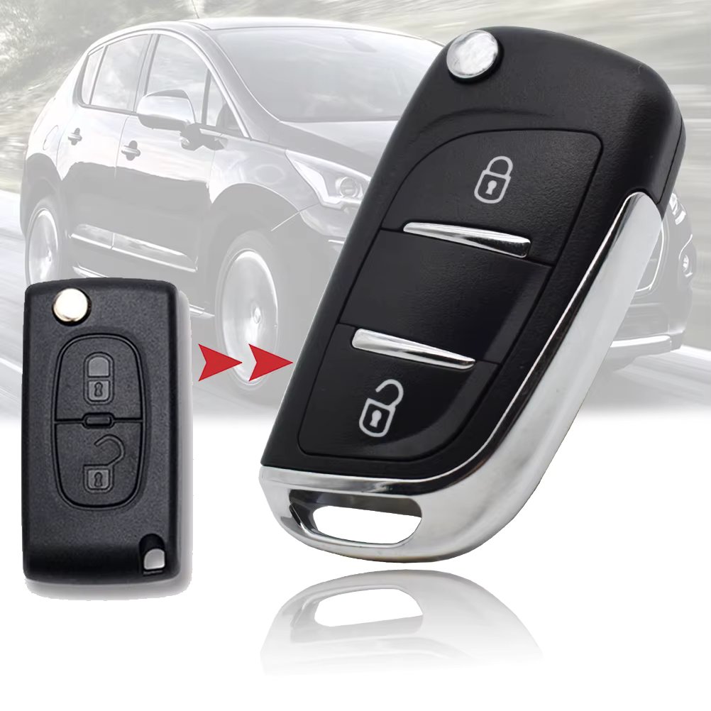 Modified Flip Folding Remote Key Case Fob Shell For Peugeot 207 307 308 3008 5008 Expert Partner Citroen C3 Picasso Blade CE0536