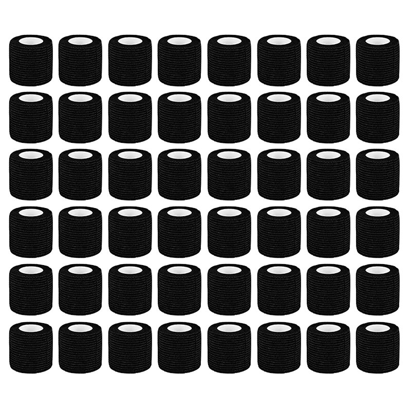 5/10/15/20 Black Tattoo Grip Bandage Cover Wraps Tapes Nonwoven Waterproof Self Adhesive Finger Protection Tattoo Accessories